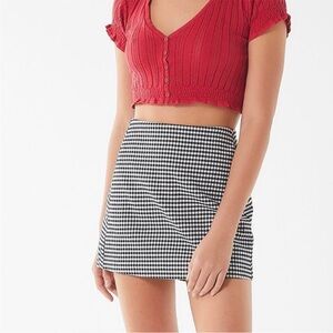 Urban Outfitters Gingham Mini Skirt Size Medium
